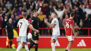 West Ham’s Kalvin Phillips hopes red card at Forest marks end of run of bad luck