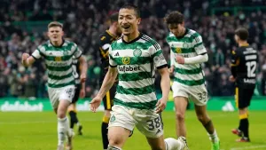 Daizen Maeda scores hat-trick as Celtic see off spirited Livingston