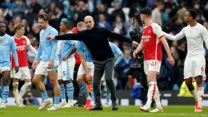 It’s not in our hands – Pep Guardiola says Liverpool now favourites for title