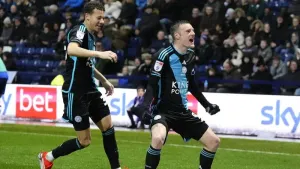 Jamie Vardy at the double as Leicester wrap up Championship with win at Preston