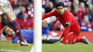 Luis Suarez was handed a 10 match ban for biting Ivanovic (Peter Byrne/PA)