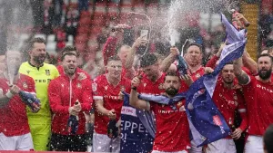 Ryan Reynolds hails ‘ride of our lives’ as Wrexham claim successive promotions