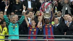 Barcelona beat Manchester United in the Champions League final at Wembley on this day in 2011 (Nick Potts/PA)