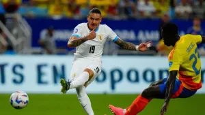 Darwin Nunez could face ban for clash with fans after Uruguay lose to Colombia
