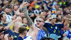 The Scottish FA has been fined after objects were thrown by fans at Euro 2024 (Andrew Milligan/PA)