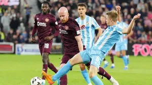 Hearts crash out of Europa League after fifth straight defeat