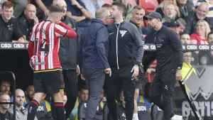 Blades boss Chris Wilder insists he did not touch Jerry Yates as tempers flare