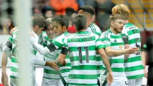 Celtic cruise to comfortable win at Motherwell to return to Premiership summit