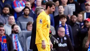 Liverpool goalkeeper Alisson Becker set for six weeks out with hamstring injury