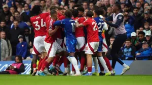 Nottingham Forest and Chelsea fined over melee in Premier League draw