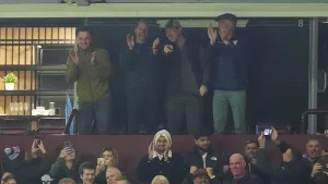 Prince of Wales celebrates Aston Villa’s Champions League win over Bayern Munich