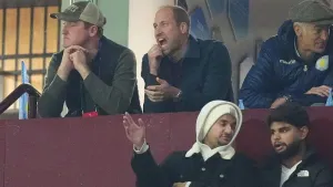Prince of Wales cheers on Aston Villa against Bayern Munich