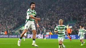 Celtic upset RB Leipzig as Nicolas Kuhn steals the show
