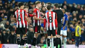 Everton fail to break down Brentford after Christian Norgaard dismissal in draw