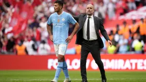 Pep Guardiola’s side are struggling in Rodri’s absence (Nick Potts/PA)