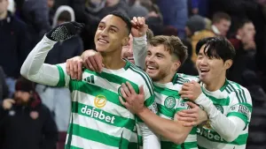 Strong second-half display at Hearts takes Celtic three points clear at the top