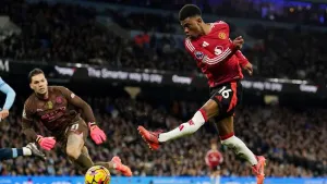 Manchester United’s Amad Diallo (right) scored a late winner for Manchester United (Martin Rickett/PA)