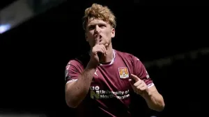 Cameron McGeehan’s brace earns Northampton victory against Peterborough