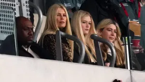 Claudia Schiffer watches Brentford take on Nottingham Forest