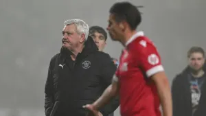 Steve Bruce fuming after penalty decision goes against Blackpool at Wrexham