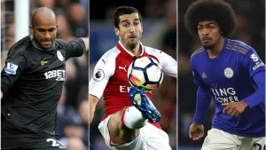 Ali Al Habsi, Henrikh Mkhitaryan and Hamza Choudhury, left to right, brought Premier League representation to Oman, Armenia 