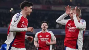 Declan Rice sets Arsenal on the way to comfortable win over Dinamo Zagreb