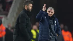 Tony Mowbray suffers defeat in first game back at West Brom
