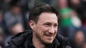 Charlie Whitaker catches Stuart Maynard’s eye as Notts County climb to second