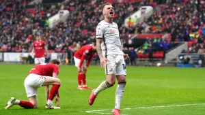 Josh Tymon earns Swansea victory as Bristol City’s play-off hopes take a hit
