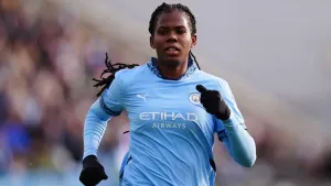 Khadija Shaw scored for Manchester City against Leicester (Mike Egerton/PA)