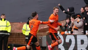 Sam Dalby scores Dundee United winner against Motherwell