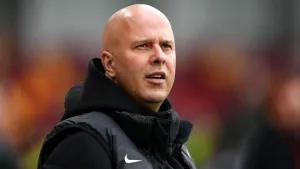 Arne Slot was given a touchline ban (John Walton/PA)