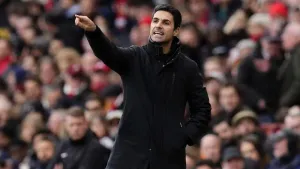 Mikel Arteta said Mikel Merino is “winning matches” for Arsenal during his stint as stand-in striker (Nick Potts/PA)