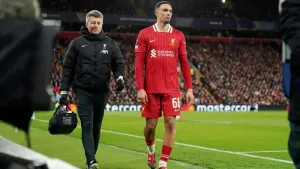 Trent Alexander-Arnold faces an extended spell on the sidelines with an ankle injury (Martin Rickett/PA)