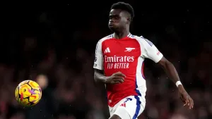 Bukayo Saka could make his return for Arsenal after injury on Tuesday night (John Walton/PA)