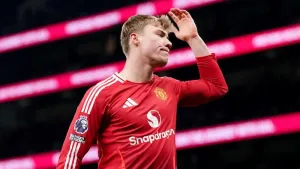 Rasmus Hojlund was back on the scoresheet against Leicester (John Walton/PA)