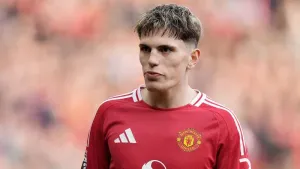 Manchester United boss Ruben Amorim has said Alejandro Garnacho (pictured) is “going to pay a dinner to all the team” (Marti