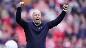 Arne Slot hopes Liverpool will be celebrating the Premier League title on Sunday (Peter Byrne/PA)