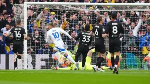 Four-goal Joel Piroe puts Leeds on the brink of promotion to the Premier League
