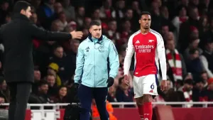 Gabriel ruled out for rest of Arsenal’s season as hamstring injury needs surgery