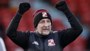 Ian Holloway salutes Swindon supporters after dramatic victory over Bradford
