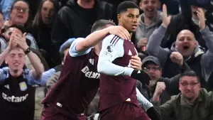 Marcus Rashford scores first Premier League goal for Villa in win at Brighton