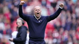 Relief followed by joy for Arne Slot with Liverpool on verge of title