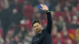 Xabi Alonso will step down as coach of Bayer Leverkusen at the end of the season (Peter Byrne/PA)