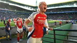 Chloe Kelly celebrates European glory months after pondering break from football