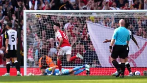 Declan Rice’s stunning strike secures Arsenal’s Champions League place