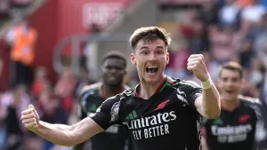 Kieran Tierney gives Arsenal final-day victory