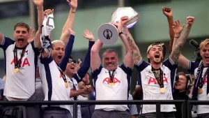 Postecoglou teases potential third season at Spurs during Europa League parade