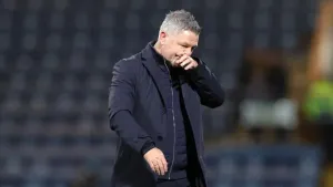 Tony Docherty ‘hugely frustrated’ by officials as Dundee go down to Motherwell