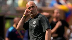 Chelsea boss Enzo Maresca refused to be drawn on Nicolas Jackson’s red card